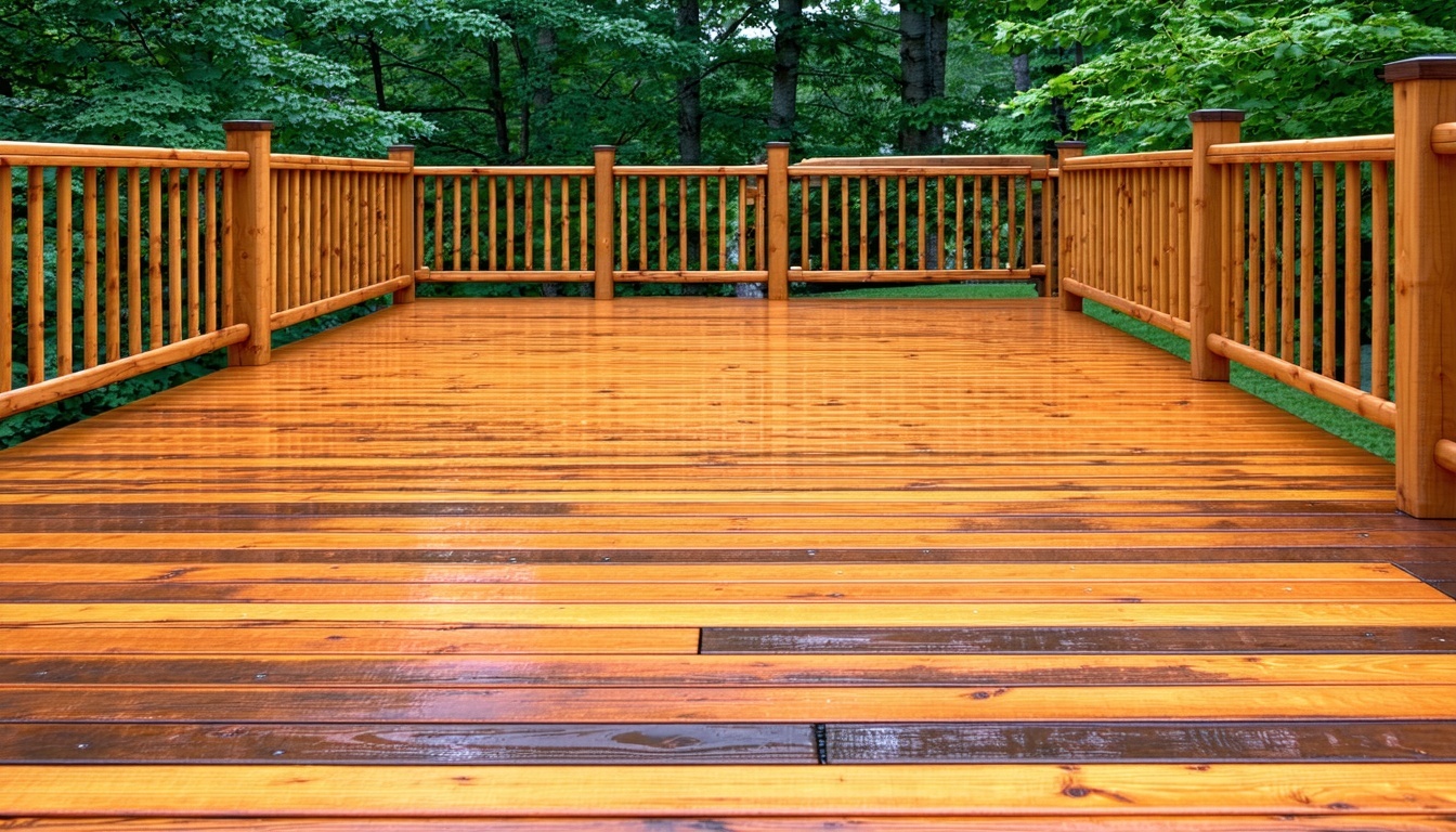 Wood deck restored with protective coating